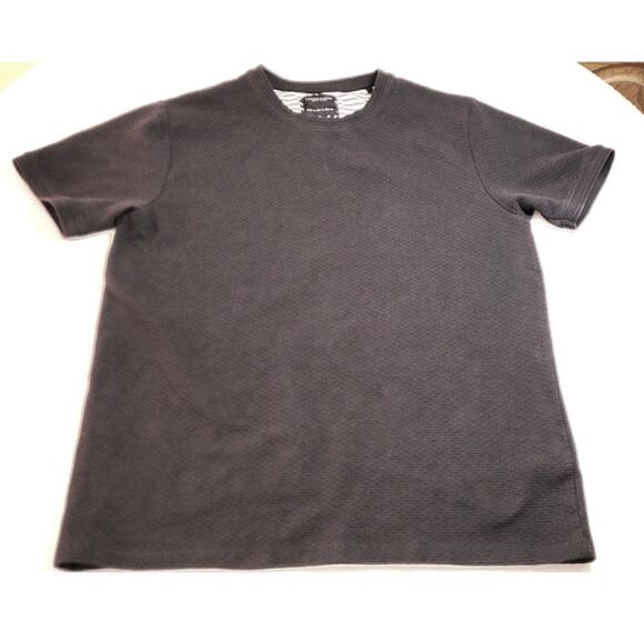 Denim & Flower Womens T Shirt XL Black Textured Minimalist Classic Basic - Picture 1 of 8